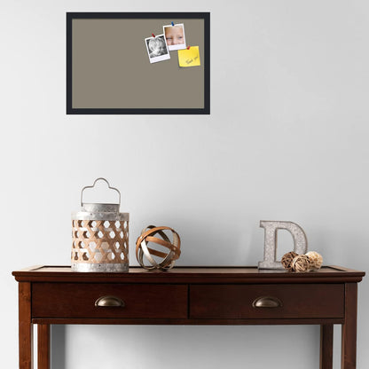 PinPix 22x15 Inch Cork Bulletin Board. This Decorative Framed Pin Board Comes with Pewter Design and a Satin Black Frame. Ideal for Home Office Decor or Message Board (PinPix-1812)
