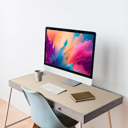 Vine Creations Leather Desk Mat Large 44" x 22", Desk Protector Mat, PU Leather Desk Pad, Large Mouse Pad Desk Blotter, Desk Pads on Top of Desks, Desk Matt for desktop Office Desk Mat (Beige/Apricot)