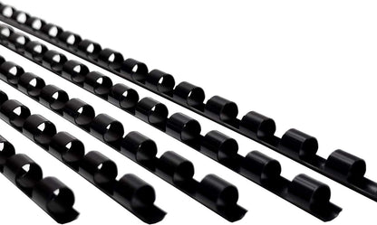 Rayson CR8BK Plastic Comb Binding Spines, 40-Sheets Capacity, 5/16" Black 19-Ring Comb Binding, Max. Binding Letter Size Paper (8.5"×11"), Box of 100