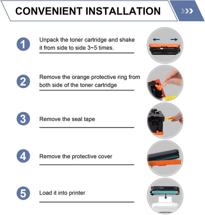213A Toner Cartridges 4 Pack Compatible with 213A W2130A 213X W2130X(with Chip) for Enterprise 5700dn 6700dn 6701dn, Flow MFP 5800 6800, MFP 5800 6800(Black Cyan Yellow Magenta)