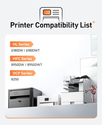 TN780 Toner Cartridge Black 2-Pack Replacement for Brother TN-780 TN750 TN-750 Toner Compatible with Brother HL-5450DN HL-5470DW HL-6180DW MFC-8710DW MFC-8910DW MFC-8950DW DCP-8150DN Laser Printer Ink