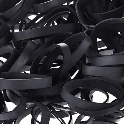 Tactical Rubber Band Black - Heavy Duty UV Heat Cold Resistant Thick Strong Elastic Rubber Bands Outdoor Hiking Backpacking Survival Camping Biking Fixed Item (#64)