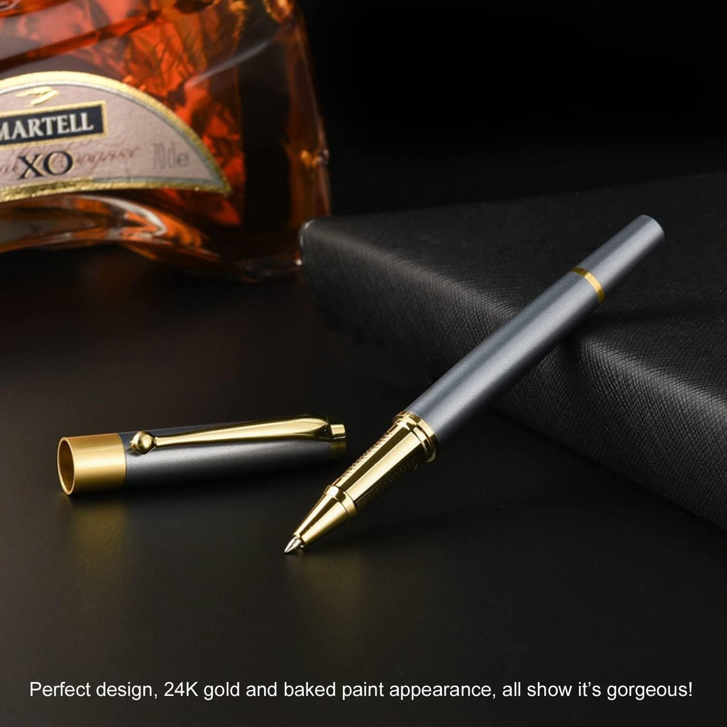 YIVONKA Ballpoint Pen Black Refill,Luxury Ballpoint Line width 0.5mm,Best Ball Pen Gift Set for Men & Women Professional Executive,Office,Nice BallPens Classy Gift Box (Blue)