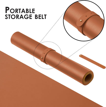 Compact Cork Desk Mat - Small Dual-Sided Desk Pad for Office and Home - Desk Organization and Accessories - Ideal for Large Mouse Pad and Small Desk Mats on Top of Desks(Brown,23.6"x 11.8")