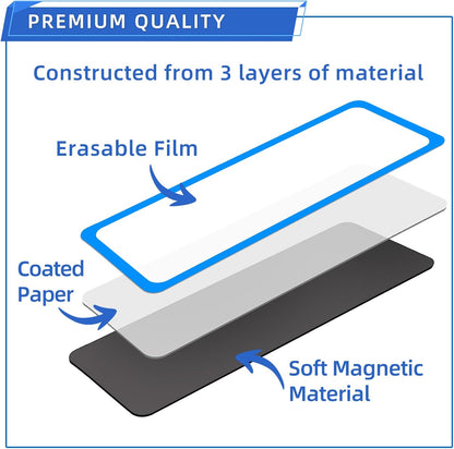 Utron 72PCS Magnetic Dry Erase Labels, 3.2"x1.2" Reusable Colorful Name Plates, Waterproof Magnetic Label Stickers for Home, Office, School, Refrigerator, Locker, White Board (9 Colors)