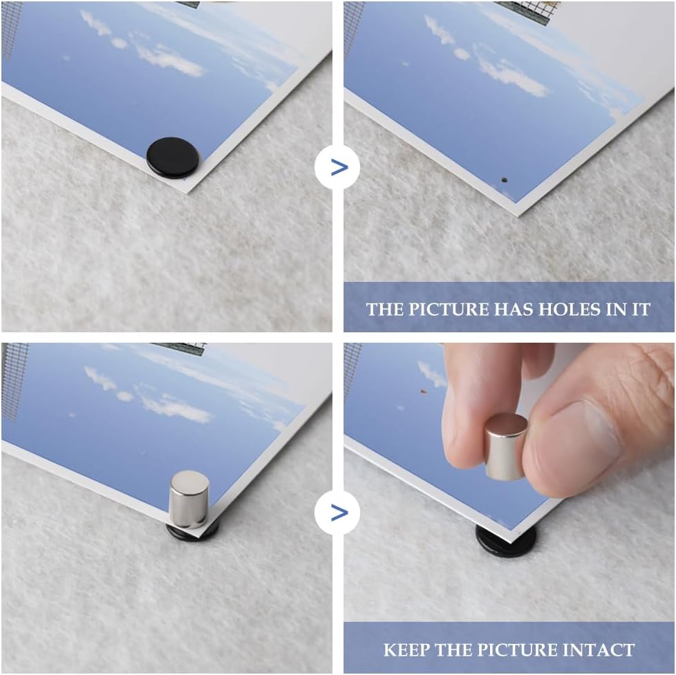 20 Sets Magnetic Pushpins, Magnet Thumbtack, Poster and Photo Hangers for Walls Bulletin Boards