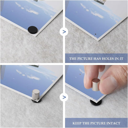 20 Sets Magnetic Pushpins, Magnet Thumbtack, Poster and Photo Hangers for Walls Bulletin Boards