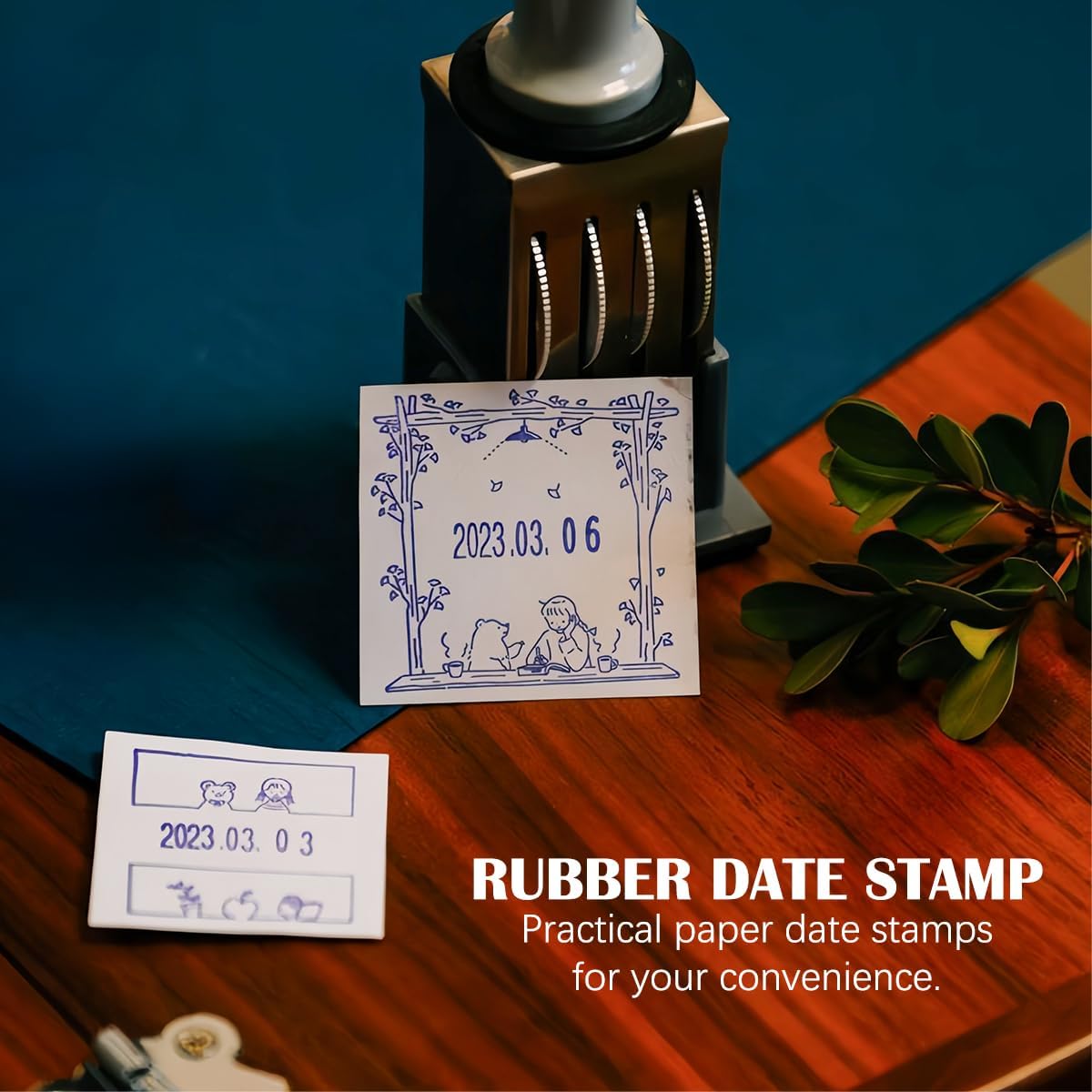 Portable Number & Time Stamp - Small Round Plastic Handheld Business Date & Year/Month/Day Stamp - 21MM