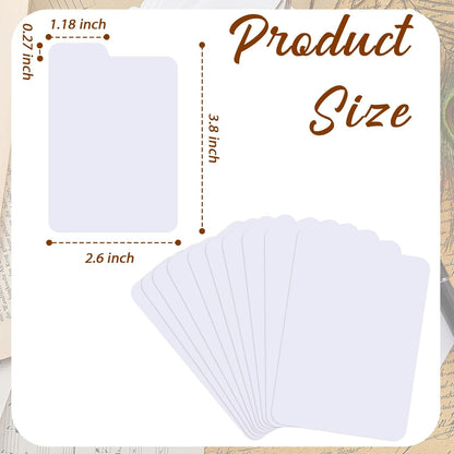 Lewtemi White Trading Card Dividers Plastic Card Separators Organizer for Sport Game Business Storage, 2.6 x 3.8 Inch/ 66 x 97 mm(250 Pieces)