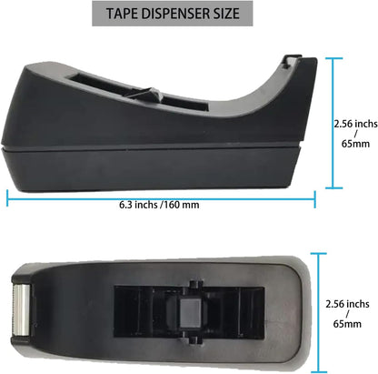 Transparent Tape with Dispenser 10 Pack Tape Dispensers Desk unweighted Non Skid Base Desktop Dispenser Bulk for Office Home School