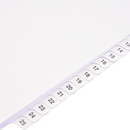Exhibitindexes® Side Collated Exhibit Tabs AVE Style Bold Tabs Set of 1-25 | Made in The USA
