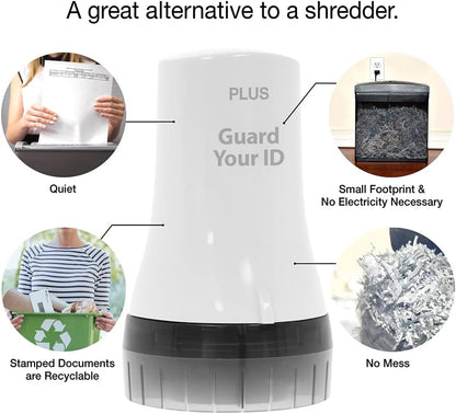 Wide Advanced Security Roller by Guard Your ID, Easy-to-Use Mess-Free Identity Protection Stamp (3-Pack, Mixed Colors: Turquoise, Green, White)