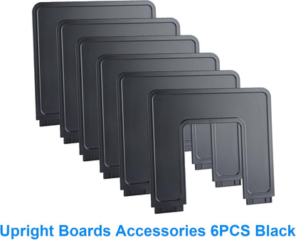6 Pieces Upright Boards, Accessory Parts of Expandable File Folder Holder, Black