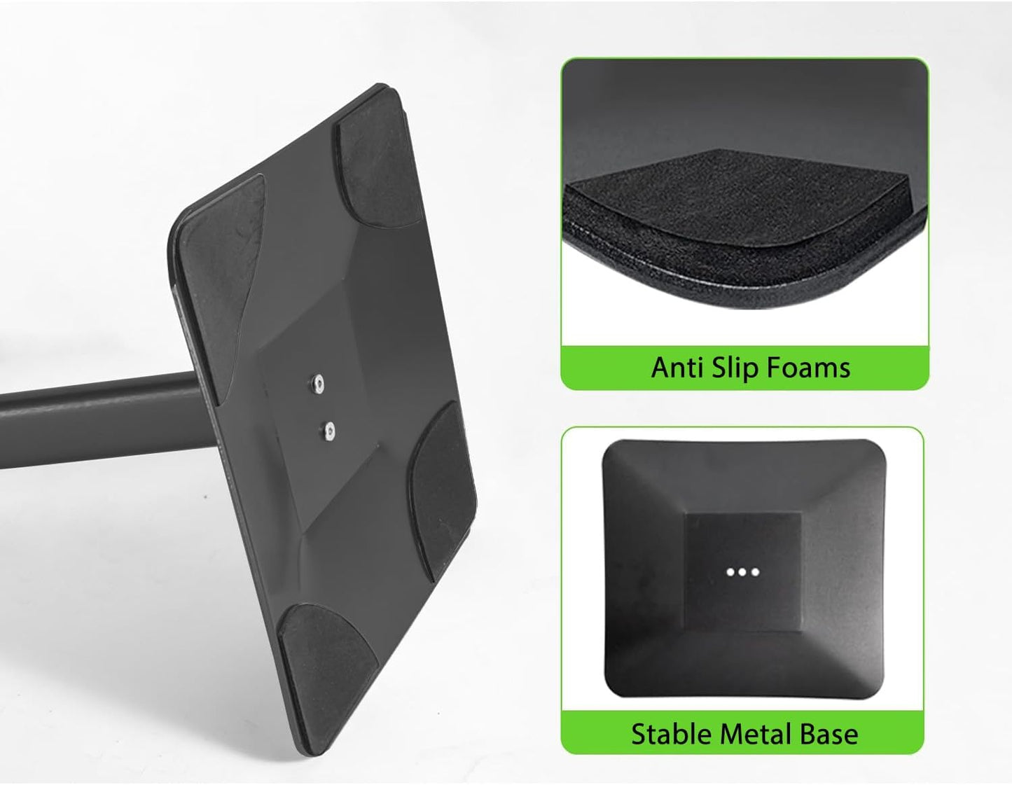 Heavy Duty Adjustable Pedestal Poster Sign Stand, 11x17 Aluminum Open Floor Standing Sign Holder for Vertical and Horizontal View Display, Black