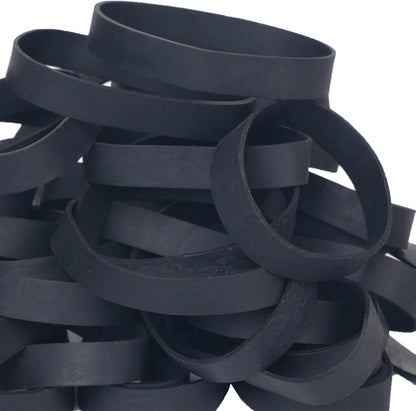Tactical Rubber Bands Size #84,Elastic Band Black 50Pcs Heavy Duty Wide For Office Home Supplies (3-1/2" x 1/2'')