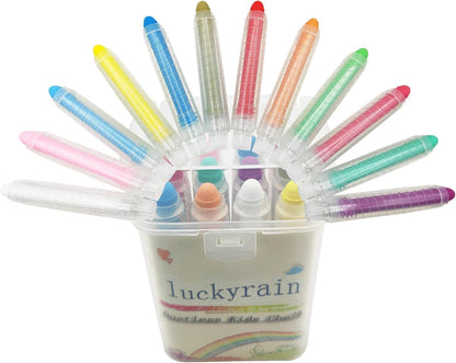 Non-toxic Dustless Chalk With Holder for Kids Colored Chalk Whiteboard Art Tool for Blackboard Kids Children Drawing Writing,12PCS