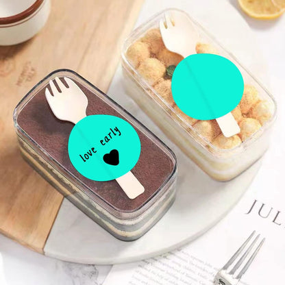 PARLAIM 3 Inch Round Permanent Adhesive Color Cod Dot Stickers,500 PCS Dispenser Box Roll dots Label Inventory Circle Stickers Aqua