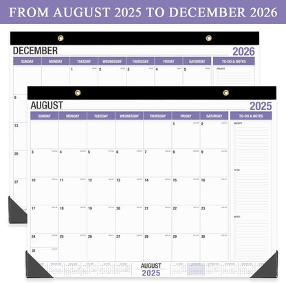 Large Desk Calendar 2025-2026, Runs from August 2025 to December 2026, 22" x 17" Desk Calendars with to-do List, 17 Months Calendar 2025, Extra Large Desk Calendar for Home or Office