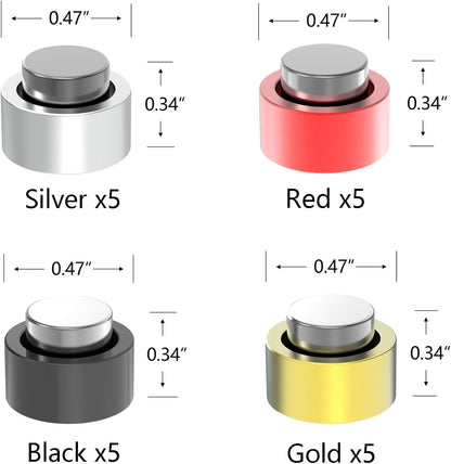 Super Strong N52 Rare Earth Refrigerator Magnets - 20 Pack, Colorful Fridge Magnets,Cute Decorative Magnet,Powerful Magnet for Office, Kitchen, Glass Board, Whiteboard, Dry Erase Board