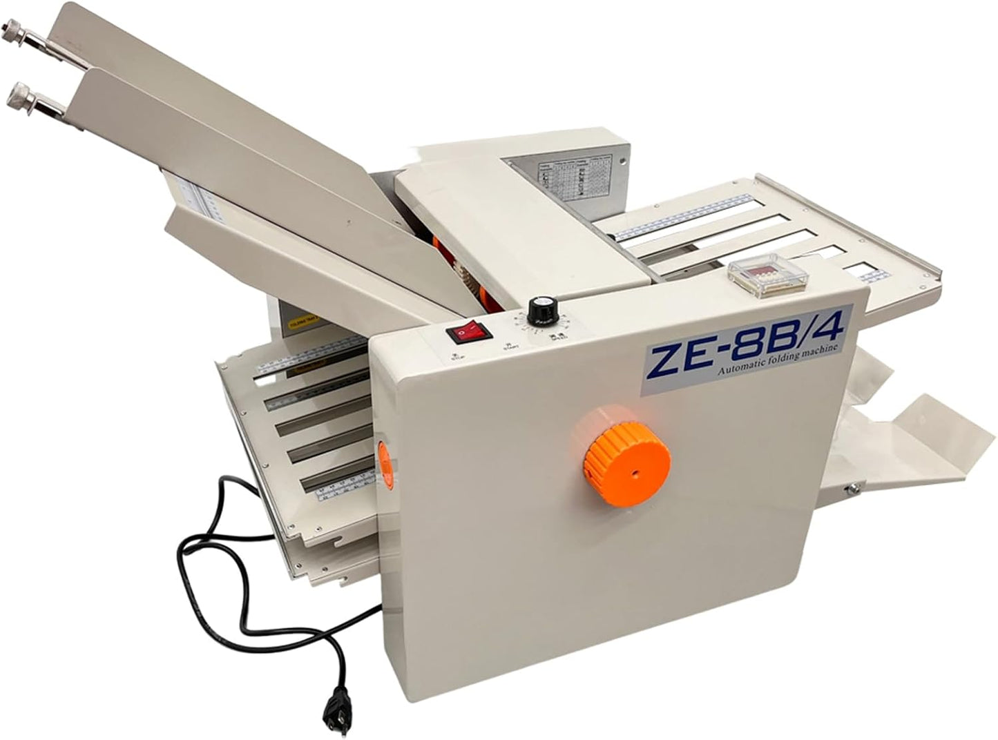 Document Folder Automatic Paper Folding Machine with Four Folding Tray Digital Display Adjustable Speed for Folding Files Business Letters Product Manuals Instructions