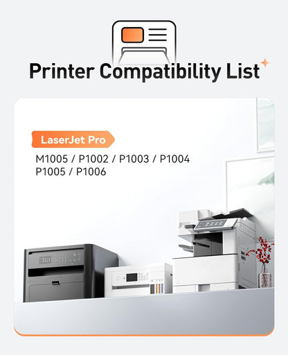 35A Black Toner Cartridge 2-Pack Replacement for HP 35A CB435A Compatible with HP Laserjet P1005 P1006 P1007 P1008 P1009 P1002 P1003 P1102w P1109w Pro MFP M1212nf M1217nfw M1522nf M1120 P1505 Printer