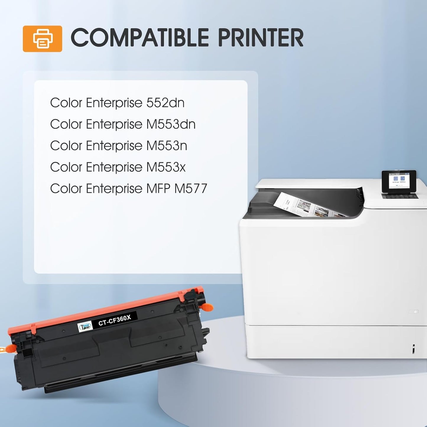508X 508A Toner Cartridge Set 4-Pack High Yield Replacement for HP 508A 508X M553 Toner Laserjet Enterprise M553 M552 553 MFP M577 CF360X CF361X CF362X CF363X (New Version, Black Cyan Magenta Yellow)