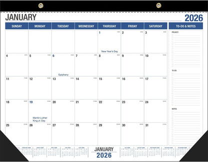 Desk Calendar2026-2027, With 2 sticker, 18 Month Calendar Running to June 2027-22" x 17" Desktop/Wall Monthly Calendar for Homeschool or Office
