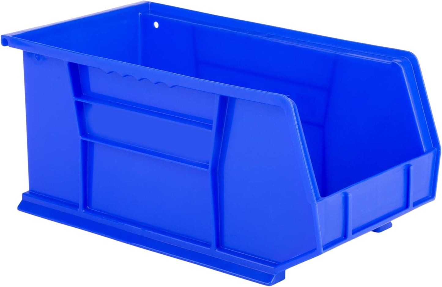 Hudson Exchange 15" x 8" x 7" Plastic Stackable Storage Bin and Hanging Container (Blue, 1 Pack)