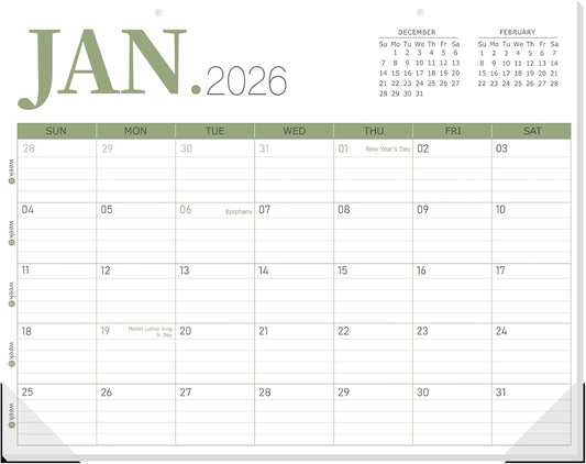 GuassLee Desk Calendar 2026, 18-Month Hanging Desk/Wall Calendar From 2026 Jan-2027 Jun, 14" X 11" Monthly Planner with Thick Paper For Office Home School Desk Organizing