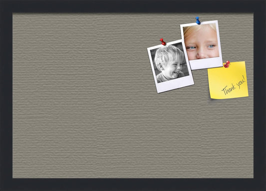 PinPix 19x13 Inch Cork Bulletin Board. This Decorative Framed Pin Board Comes with Pewter Design and a Satin Black Frame. Ideal for Home Office Decor or Message Board (PinPix-1812)