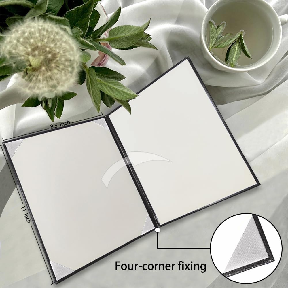 Certificate Holders 8.5"x11" Graduation Diploma Cover Document Leather Folders,Black-20 Pack