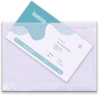 Packing List Pouches, Shipping Label Envelopes Clear Adhesive Top Loading Packing List (6" x 9" - 100 Pcs)