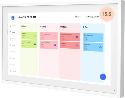 15.6 Inch Smart Digital Calendar, Wall Electronic Calendar, 1920 * 1080 IPS Full HD Touch Screen Display for Family Meal Planner Support - Streamline Household Organization