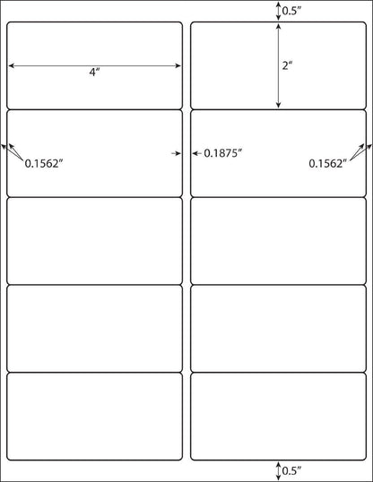 BESTEASY 10-UP Address Labels,/Address Mailing Labels 2000 Sheets Shipping Sticker Labels Compatible Laser/Ink Jet Shipping Labels(20000 Labels)