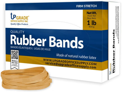 Upgrade Office Supply UPG22564 Rubber Bands, Size 64 (3-1/2 x 1/4), 320 Bands, 1 lb Box, USA