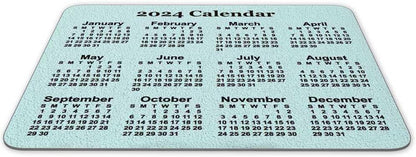 Calendar Mouse pad, Natural Rubber Mouse Pad, Quality Creative Gaming Rectangle Mouse Personalized Desk Mouse Pad 9.5 inch x 7.9 inch (Calendar 2024)