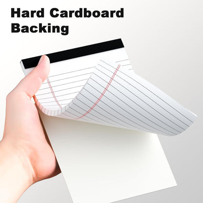 12pcs Small Note Pad 5x8 College Ruled White Legal Pads Paper Notepads 12 Pack Study Back Writing Pads 5 x 8 Legal Pads Perforated Narrow Ruled Pads of Paper White