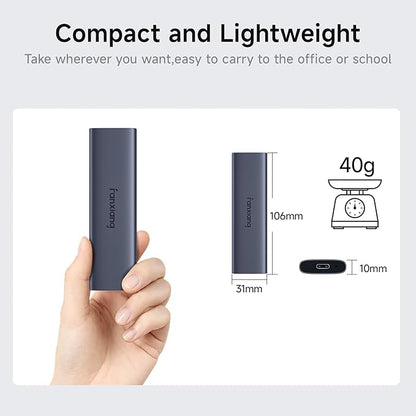 fanxiang 1TB External SSD - Portable SSD External Solid State Drive, 1000MB/s,USB 3.2 Gen2 Type-C, Aluminum Alloy, External Hard Drive for iPhone15/16,Android, Mac, Windows -PS1008NEW