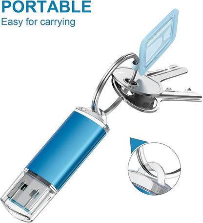 TOPESEL 16GB 10Pack 3.0 USB Flash Drive High Speed 16gb Thumb Drive Memory Stick Jump Drive 16G USB Drive Zip Drive for PC laptops, tablets, TVs, car audio(5 Mixed Colors: Black Blue Green Red Silver)