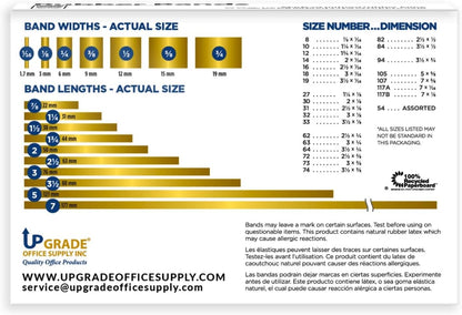 Upgrade Office Supply UPG22564PK3 Rubber Bands, Size 64 (3-1/2 x 1/4), 960 Bands, 1 lb 3-Box, USA