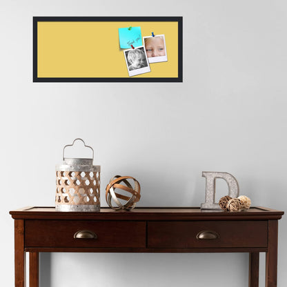 PinPix 30x12 Inch Cork Bulletin Board. This Decorative Framed Pin Board Comes with Honey Pastel Design and a Satin Black Frame. Ideal for Home Office Decor or Message Board (PinPix-1810)