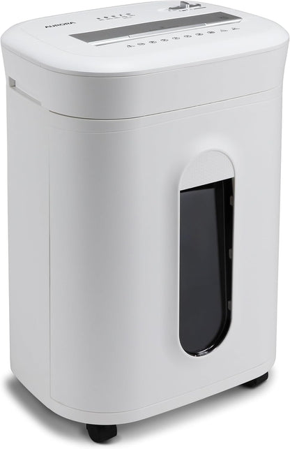 Aurora High-Security 10-Sheet Micro-Cut Paper and Credit Card Shredder with 6 Gallon Pullout Basket / 60 Mins Running Time/Security Level P-5