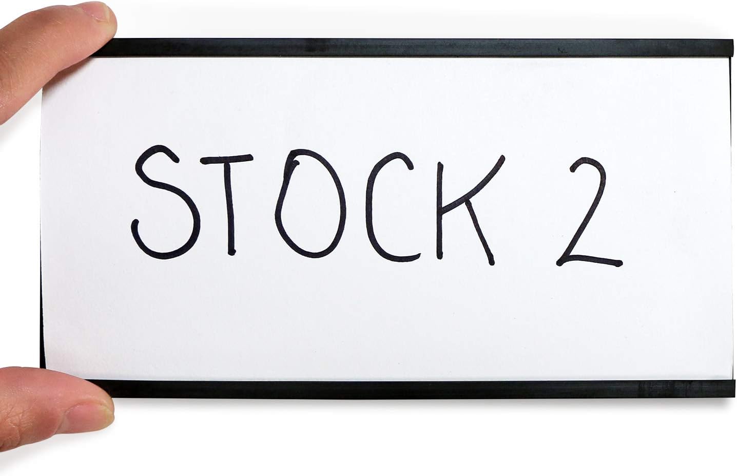 SmartSign (10-Pack) Magnetic C Channel Card Label Holders - 3" x 6" Metal Racks and Shelf Label Holders with Paper Inserts