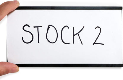 SmartSign (10-Pack) Magnetic C Channel Card Label Holders - 3" x 6" Metal Racks and Shelf Label Holders with Paper Inserts
