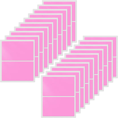 Pink Color Coding Labels 3 × 2 Inches Self-Adhesive Rectangle Stickers Waterproof Name Tags for Office School Home 40 PCS
