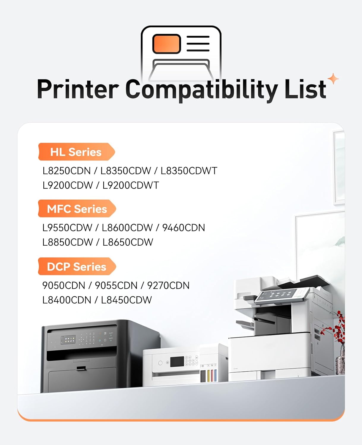 TN339 Toner Cartridge Set 4-Pack（Black Cyan Yellow Magent） Compatible for Brother TN-339 HL-L8350CDW MFC-L8850CDW MFC-L8600CDW HL-4150CDN MFC-9970CDW DCP-L8400 L8450 L8250 L8850 L8650 4570CDW Printer