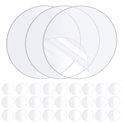 30PCS Heavy Duty Double Sided Adhesive Mounting Circle Tape- Waterproof,Strong Adhesion,Clear, High Strength,No Residue Removability for Hanging,Wall Mounting, Home Decor,Adhesive for Shower
