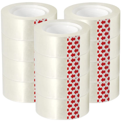 12 Rolls Transparent Tape Refills for Dispenser, Clear Tape, 3/4 x 1000 Inches, Easy Tear, Glossy Gift Wrap Tapes, Home Office Supplies and Back to School Supplies for College and Classrooms