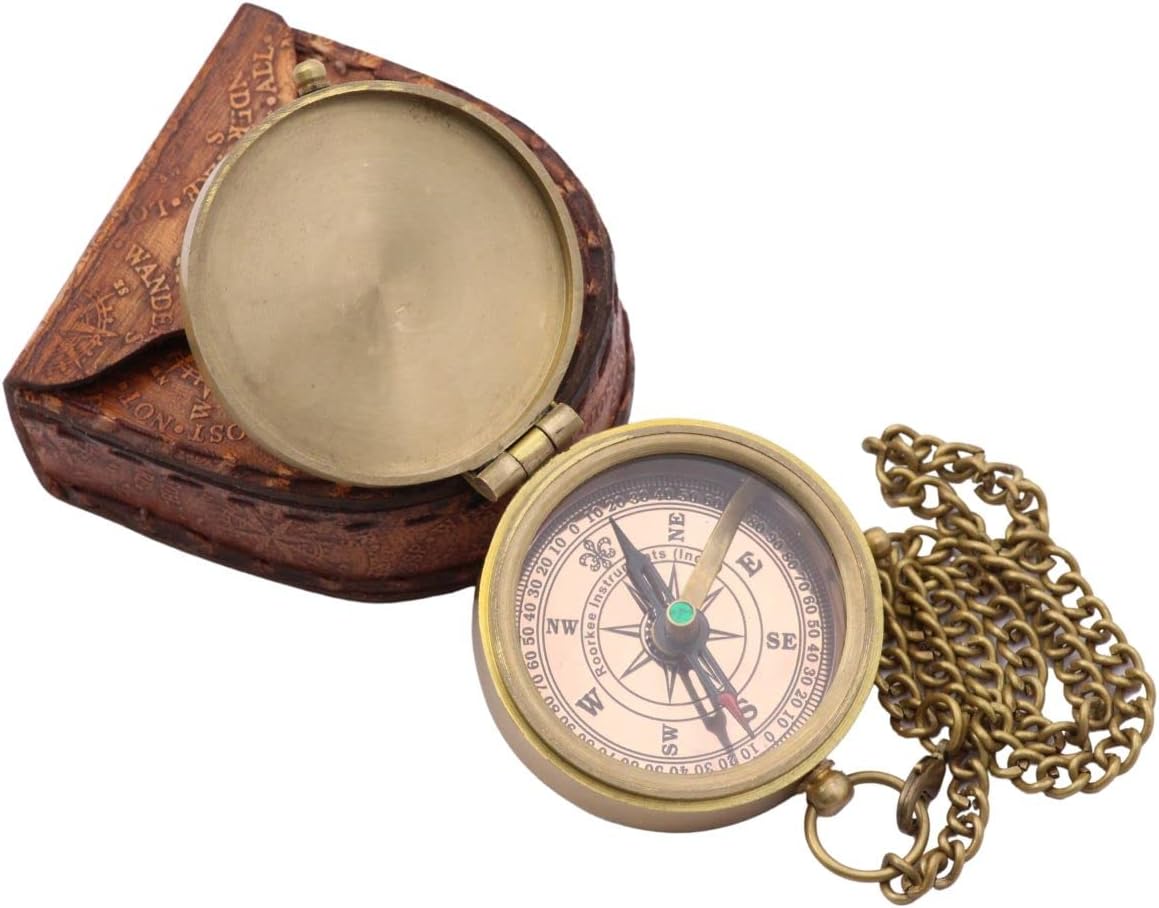 God's Way Solid Brass Engraved Compass - Psalm 32:8, Directional, Baptism & First Communion Gifts for Boys & Girls, Christian Gifts for Men & Boys