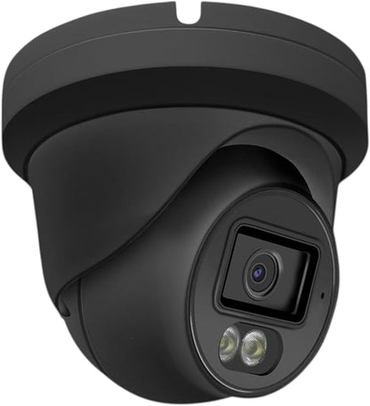 4K PoE Security Camera, 8MP IP Turret Dome, Big Sensor, Built-in Microphone, Smart Dual-Light Color Night Vision, IP67 Outdoor/Indoor, NDAA Compliant, ONVIF Compatible (Black)